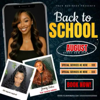 Black Modern & Minimal Back to School Promotion Instagram Post Video template