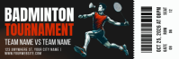 Preto Badminton Tournament Twitter-Kopfzeile Template