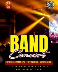 Black Modern & Minimal Band Concert Instagram Portrait template