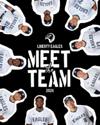 Czarny Baseball Team Introduction Instagram Portrait Template - Page 1