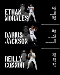 Black Baseball Team Introduction Instagram Portrait Template - Page 3