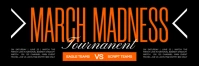 Black Modern & Minimal Basketball Game Day Header Email Nagłówek wiadomości e-mail template