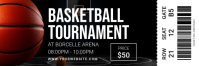 Schwarz Basketball Tournament Ticket Twitter Banner Template