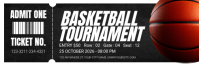 黑色 Basketball Tournament Ticket Twitter Banner Template
