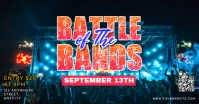 Black Modern & Minimal Battle Of The Bands Gambar Bersama Facebook template