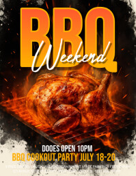 Nero BBQ Weekend Party Flyer Template