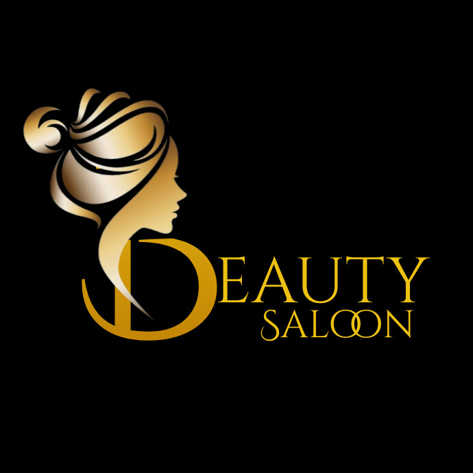 Black Modern & Minimal Beauty Logo  Logo template