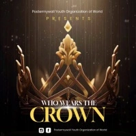 Black Modern & Minimal Beauty Pageant  Instagram Post template