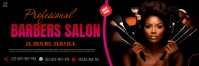 Black Modern & Minimal Beauty Salon Center Design Template Banner 2' × 6'