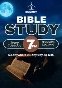 Black Bible Study Event A4 Template