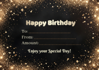 Sort Birthday Gift Card Postcard Template