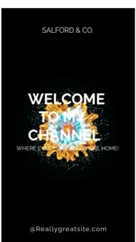 Black Modern & Minimal Black And Golden Color Welcome To My Channel Intro Screen Template  Digital D