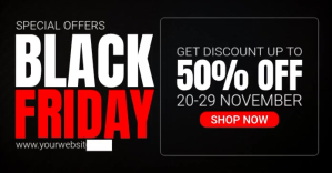 Negro Black Friday Sale Facebook Shared Image Template