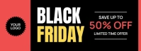 Black Modern & Minimal Black Friday  Foto Sampul Facebook template