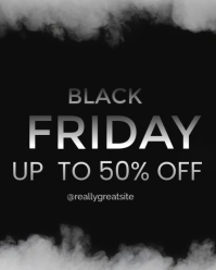 Black Modern & Minimal Black  Friday Instagram Portrait template