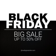 Black Black Friday Sale Instagram Post Template