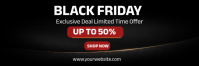 Black Modern & Minimal Black Friday Sale Email Header template