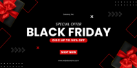 Czarny Black Friday Sale Eventbrite Banner Template
