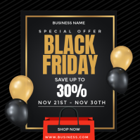 Black Black Friday Sale โพสต์บน Instagram Template - Page 2