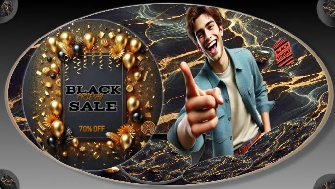 Black Modern & Minimal Black Friday Youtube Thumbnail Template ...