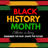 Black Modern & Minimal Black History Month  Instagram Post template