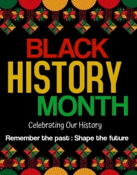 Black Modern & Minimal Black History Month  Poster/wallboard Póster/Tablero template