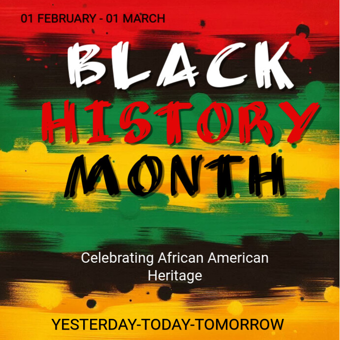 Black Modern & Minimal Black History Month Remembrance Day African