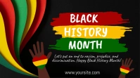 Black Modern & Minimal Black History Month  Twitter Post template