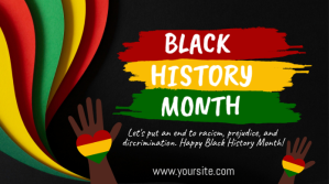 Black Modern & Minimal Black History Month  Twitter Post Twitter-opslag template