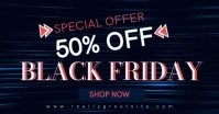 Black Modern & Minimal Bold Black Friday Sale Template Facebook Shared Image