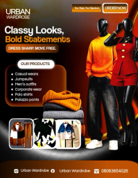 Black Modern & Minimal Boutique and Fashion Promotion Flyer Video Рекламная листовка (US Letter) template