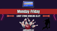 Black Modern & Minimal Bowling Promotion Digital Display Video template