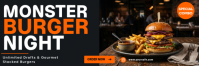 Nero Burger Night Promotion Nagłówek na Twittera Template