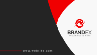Black Modern & Minimal Business Branding Business Card Kartu Bisnis template