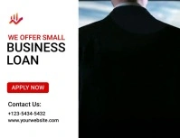 Black Modern & Minimal Business Loan Flyer (u template