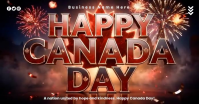Black Modern & Minimal Canada Day Celebration Facebook Shared Image Video template