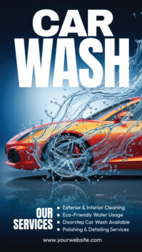 Black Modern & Minimal Car Wash Instagram Story template