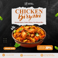 Zwart Chicken Biryani Promotion Instagram-opslag Template