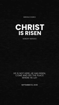 Black Modern & Minimal Christ Is Risen Reel Instagram template