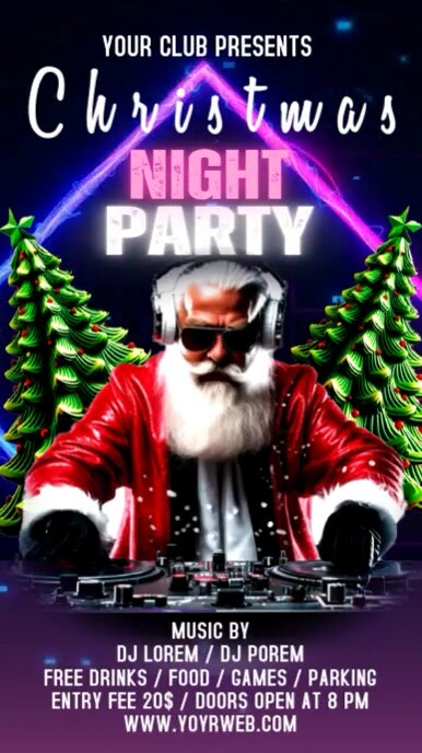 Copy of Black Modern & Minimal Christmas Night Party Instagram Story ...