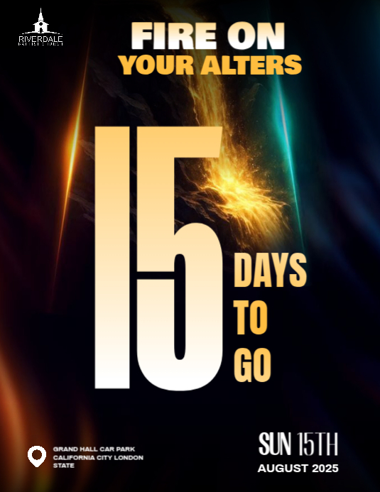 Copy of Black Modern & Minimal Church Countdown Promotion Flyer (us ...