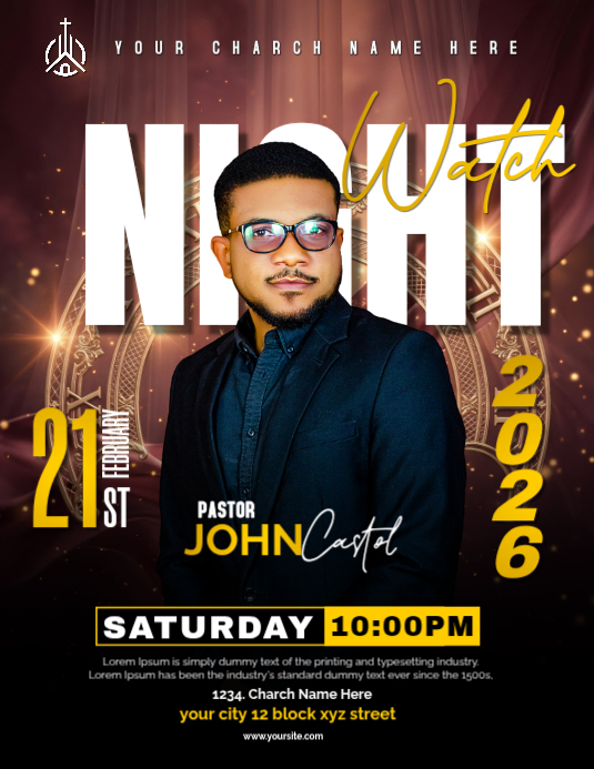 Black Church Event Flyers Template | PosterMyWall
