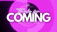 Black Modern & Minimal Church Event Thank You Digital Display Video Digitale Vertoning (16:9) template