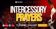 Black Modern & Minimal Church Prayers Facebook Event Cover template