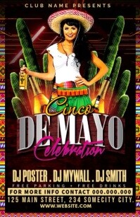 Black Modern & Minimal Cinco De Mayo Tabloid template