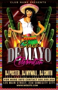 Black Modern & Minimal Cinco De Mayo Tabloid Tabloide template