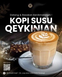 Black Modern & Minimal Coffee Special Offer Instagram Portrait template