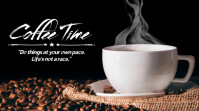 Black Modern & Minimal Coffee Time Gambar Mini Youtube template
