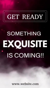 Noir Coming Soon Announcement Digital Display Template