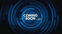 Black Modern & Minimal Coming Soon Video  Digital Display (16:9) template